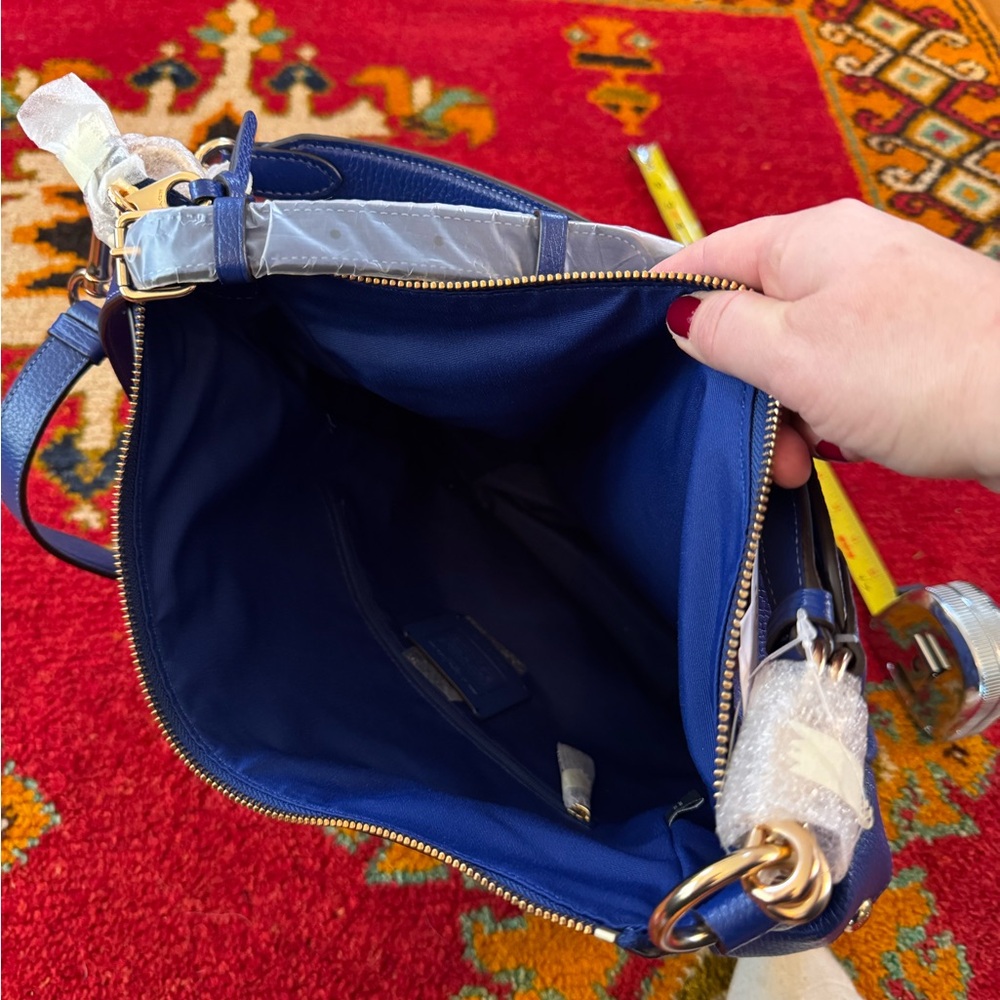 Coach Royal Blue Leather Shoulder Bag - Picture 6 of 6